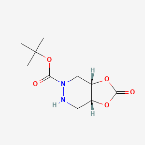 molecular formula C10H16N2O5 B2362178 Tert-butyl (3aS,7aR)-2-oxo-4,6,7,7a-tetrahydro-3aH-[1,3]dioxolo[4,5-d]pyridazine-5-carboxylate CAS No. 2253641-32-4