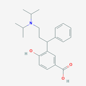 molecular formula C22H29NO3 B023622 rac 5-Carboxy Tolterodine CAS No. 1076199-77-3