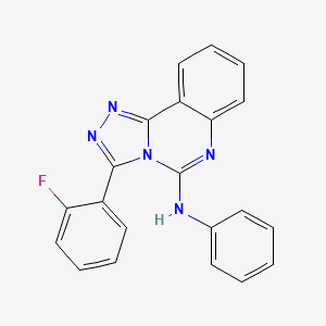 molecular formula C21H14FN5 B2362208 3-(2-fluorophenyl)-N-phenyl-[1,2,4]triazolo[4,3-c]quinazolin-5-amine CAS No. 338977-99-4