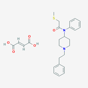 molecular formula C26H32N2O5S B236221 N-(1-(2-Phenylethyl)-4-piperidinyl)-2-(methylthio)acetanilide maleate CAS No. 130820-22-3