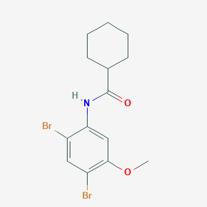 molecular formula C14H17Br2NO2 B2362249 N-(2,4-dibromo-5-methoxyphenyl)cyclohexanecarboxamide CAS No. 1023488-57-4