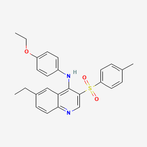 molecular formula C26H26N2O3S B2362276 N-(4-ethoxyphenyl)-6-ethyl-3-tosylquinolin-4-amine CAS No. 895643-11-5