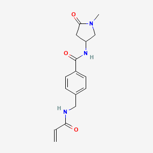 N-(1-Methyl-5-oxopyrrolidin-3-yl)-4-[(prop-2-enoylamino)methyl]benzamide