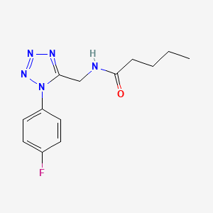 N-((1-(4-fluorophenyl)-1H-tetrazol-5-yl)methyl)pentanamide
