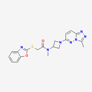 2-(benzo[d]oxazol-2-ylthio)-N-methyl-N-(1-(3-methyl-[1,2,4]triazolo[4,3-b]pyridazin-6-yl)azetidin-3-yl)acetamide