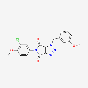 5-(3-chloro-4-methoxyphenyl)-1-(3-methoxybenzyl)-3a,6a-dihydropyrrolo[3,4-d][1,2,3]triazole-4,6(1H,5H)-dione