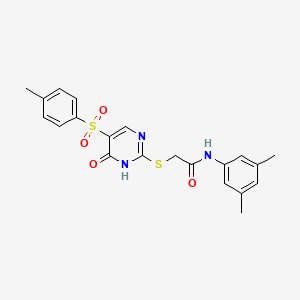 N-(3,5-dimethylphenyl)-2-({5-[(4-methylphenyl)sulfonyl]-6-oxo-1,6-dihydropyrimidin-2-yl}thio)acetamide