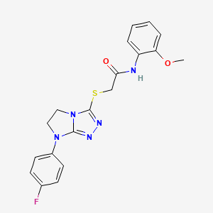 2-((7-(4-fluorophenyl)-6,7-dihydro-5H-imidazo[2,1-c][1,2,4]triazol-3-yl)thio)-N-(2-methoxyphenyl)acetamide