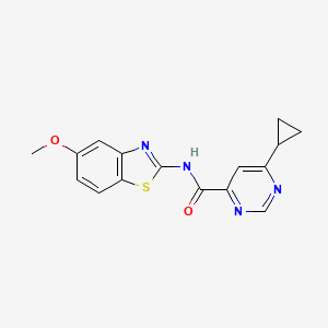 6-Cyclopropyl-N-(5-methoxy-1,3-benzothiazol-2-yl)pyrimidine-4-carboxamide
