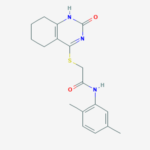 molecular formula C18H21N3O2S B2362403 N-(2,5-dimethylphenyl)-2-[(2-oxo-1,2,5,6,7,8-hexahydroquinazolin-4-yl)sulfanyl]acetamide CAS No. 946217-74-9