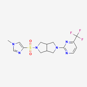 5-(1-Methylimidazol-4-yl)sulfonyl-2-[4-(trifluoromethyl)pyrimidin-2-yl]-1,3,3a,4,6,6a-hexahydropyrrolo[3,4-c]pyrrole