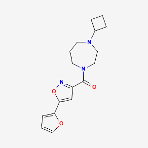 (4-Cyclobutyl-1,4-diazepan-1-yl)(5-(furan-2-yl)isoxazol-3-yl)methanone
