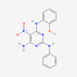 [6-Amino-5-nitro-2-(phenylamino)pyrimidin-4-yl](2-methoxyphenyl)amine