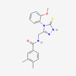 N-((4-(2-methoxyphenyl)-5-thioxo-4,5-dihydro-1H-1,2,4-triazol-3-yl)methyl)-3,4-dimethylbenzamide