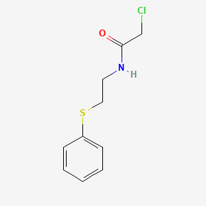 molecular formula C10H12ClNOS B2362474 2-chloro-N-[2-(phenylthio)ethyl]acetamide CAS No. 853723-90-7