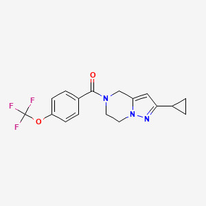 (2-cyclopropyl-6,7-dihydropyrazolo[1,5-a]pyrazin-5(4H)-yl)(4-(trifluoromethoxy)phenyl)methanone