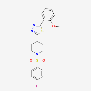 2-(1-((4-Fluorophenyl)sulfonyl)piperidin-4-yl)-5-(2-methoxyphenyl)-1,3,4-thiadiazole
