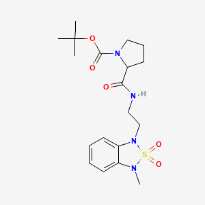 tert-butyl 2-((2-(3-methyl-2,2-dioxidobenzo[c][1,2,5]thiadiazol-1(3H)-yl)ethyl)carbamoyl)pyrrolidine-1-carboxylate