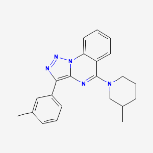 3-(3-Methylphenyl)-5-(3-methylpiperidin-1-yl)[1,2,3]triazolo[1,5-a]quinazoline
