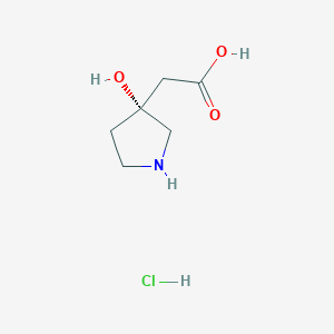 2-(3-Hydroxypyrrolidin-3-yl)acetic acid hydrochloride