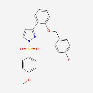 3-{2-[(4-fluorobenzyl)oxy]phenyl}-1-[(4-methoxyphenyl)sulfonyl]-1H-pyrazole