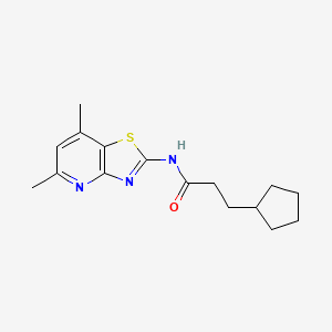 3-cyclopentyl-N-(5,7-dimethylthiazolo[4,5-b]pyridin-2-yl)propanamide