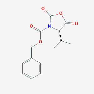 molecular formula C14H15NO5 B023625 (S)-Benzyl 4-isopropyl-2,5-dioxooxazolidine-3-carboxylate CAS No. 158257-41-1