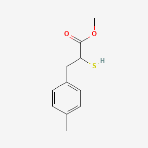 molecular formula C11H14O2S B2362500 methyl 3-(4-methylphenyl)-2-sulfanylpropanoate CAS No. 139744-19-7