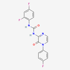 1-(2,4-Difluorophenyl)-3-(4-(4-fluorophenyl)-3-oxo-3,4-dihydropyrazin-2-yl)urea