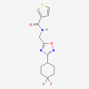 N-((3-(4,4-difluorocyclohexyl)-1,2,4-oxadiazol-5-yl)methyl)thiophene-3-carboxamide