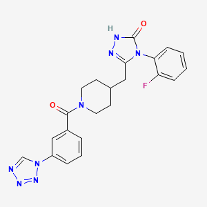 3-((1-(3-(1H-tetrazol-1-yl)benzoyl)piperidin-4-yl)methyl)-4-(2-fluorophenyl)-1H-1,2,4-triazol-5(4H)-one