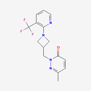 6-Methyl-2-({1-[3-(trifluoromethyl)pyridin-2-yl]azetidin-3-yl}methyl)-2,3-dihydropyridazin-3-one