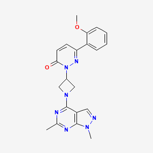 molecular formula C21H21N7O2 B2362522 2-(1-{1,6-dimethyl-1H-pyrazolo[3,4-d]pyrimidin-4-yl}azetidin-3-yl)-6-(2-methoxyphenyl)-2,3-dihydropyridazin-3-one CAS No. 2380186-13-8
