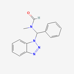 molecular formula C15H14N4O B2362539 N-[1H-1,2,3-Benzotriazol-1-yl(phenyl)methyl]-N-methylformamide CAS No. 147227-62-1