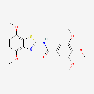 molecular formula C19H20N2O6S B2362545 N-(4,7-dimethoxy-1,3-benzothiazol-2-yl)-3,4,5-trimethoxybenzamide CAS No. 912762-87-9
