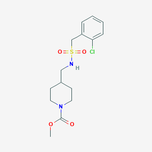 Methyl 4-(((2-chlorophenyl)methylsulfonamido)methyl)piperidine-1-carboxylate