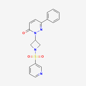 6-Phenyl-2-(1-pyridin-3-ylsulfonylazetidin-3-yl)pyridazin-3-one