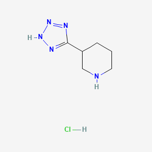 molecular formula C6H12ClN5 B2362562 3-(1H-1,2,3,4-tetrazol-5-yl)piperidine hydrochloride CAS No. 91419-61-3