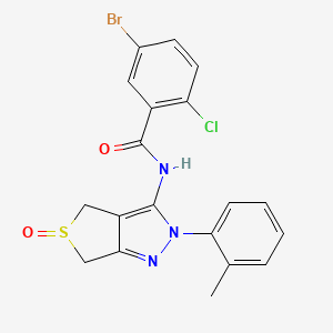 5-bromo-2-chloro-N-[2-(2-methylphenyl)-5-oxo-4,6-dihydrothieno[3,4-c]pyrazol-3-yl]benzamide