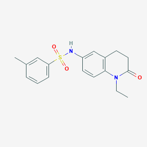 molecular formula C18H20N2O3S B2362568 N-(1-ethyl-2-oxo-1,2,3,4-tetrahydroquinolin-6-yl)-3-methylbenzene-1-sulfonamide CAS No. 922026-31-1