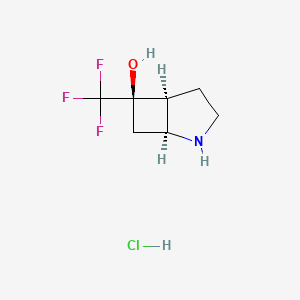 (1S,5S,6R)-6-(Trifluoromethyl)-2-azabicyclo[3.2.0]heptan-6-ol;hydrochloride