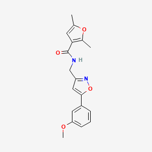 N-((5-(3-methoxyphenyl)isoxazol-3-yl)methyl)-2,5-dimethylfuran-3-carboxamide