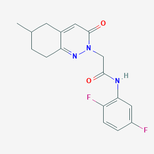 molecular formula C17H17F2N3O2 B2362622 N-(2,5-difluorophenyl)-2-(6-methyl-3-oxo-2,3,5,6,7,8-hexahydrocinnolin-2-yl)acetamide CAS No. 933005-46-0