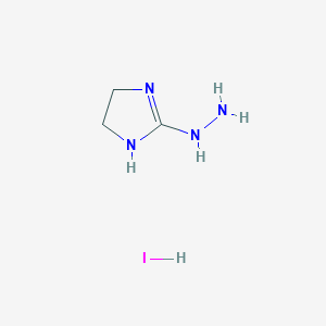 molecular formula C3H9IN4 B2362635 2-hydrazinyl-4,5-dihydro-1H-imidazole hydroiodide CAS No. 39889-17-3