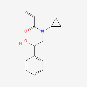 molecular formula C14H17NO2 B2362669 N-Cyclopropyl-N-(2-hydroxy-2-phenylethyl)prop-2-enamide CAS No. 2411318-66-4