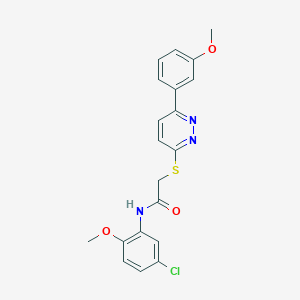 molecular formula C20H18ClN3O3S B2362708 N-(5-chloro-2-methoxyphenyl)-2-{[6-(3-methoxyphenyl)pyridazin-3-yl]sulfanyl}acetamide CAS No. 872695-22-2
