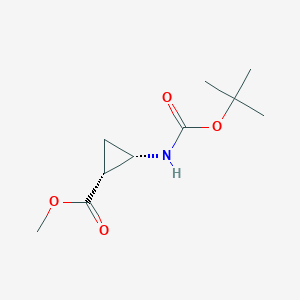 molecular formula C10H17NO4 B2362727 (1R,2S)-rel-Methyl 2-((tert-butoxycarbonyl)amino)cyclopropanecarboxylate CAS No. 170299-60-2
