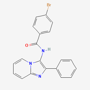 molecular formula C20H14BrN3O B2362742 4-bromo-N-(2-phenylimidazo[1,2-a]pyridin-3-yl)benzamide CAS No. 312623-29-3