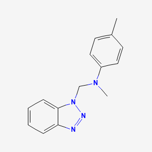 molecular formula C15H16N4 B2362749 N-(1H-1,2,3-Benzotriazol-1-ylmethyl)-N,4-dimethylaniline CAS No. 165607-04-5
