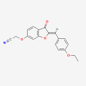B2362818 (Z)-2-((2-(4-ethoxybenzylidene)-3-oxo-2,3-dihydrobenzofuran-6-yl)oxy)acetonitrile CAS No. 623120-23-0